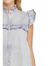 Entro Solid Blue Denim Ruffled Top in Periwinkle Size XL - photo 5