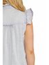 Entro Solid Blue Denim Ruffled Top in Periwinkle Size XL - photo 6