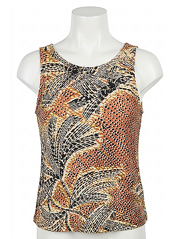 Nic + Zoe Dotty Palms Tank in Neutral Multi (view 1)