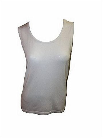 Angel Bra-Friendly Tank Top in White (view 1)