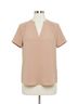 Entro Solid Brown Classic Chic Top in Latte Size 2X - photo 1
