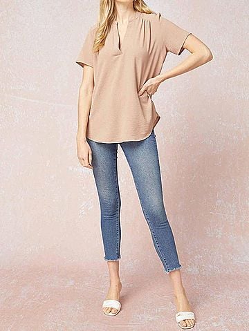 Entro Classic Chic Top in Latte (view 2)