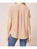 Entro Solid Brown Classic Chic Top in Latte Size 2X - photo 4