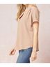 Entro Solid Brown Classic Chic Top in Latte Size 2X - photo 5