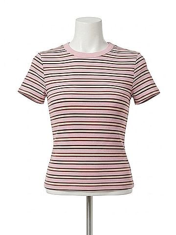Joe's Jeans The Baby Tee in Blush/Ecru Stripe (view 1)