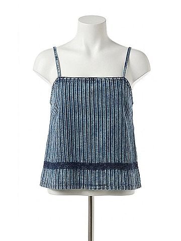 Michael Stars Bella Square Neck Tank in Indigo Stripe (view 1)