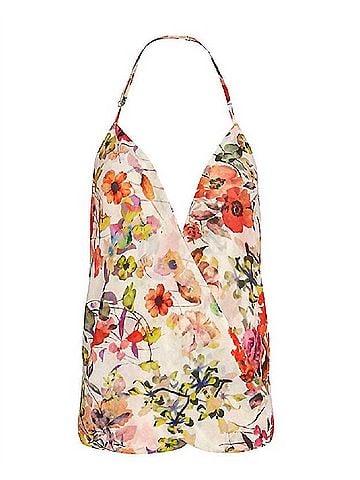 Chelsea Flower Women's Floral Halter Tank Top in Multi (view 1)