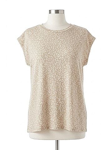 Entro Leopard Tonal Top in Tan (view 1)