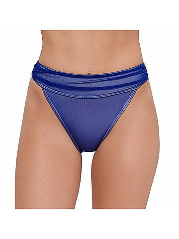 Steve Madden High Waist Bikini Bottom in Midnight (view 2)