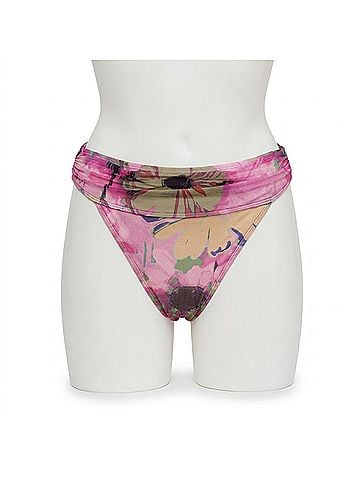 Steve Madden High Waist Bikini Bottom in Super Bloom (view 1)