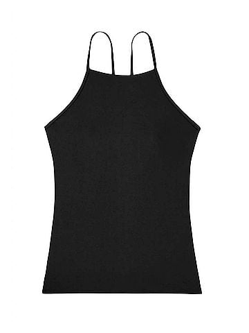 Helen Jon Racerback Tankini in Black Laser Cut (view 1)