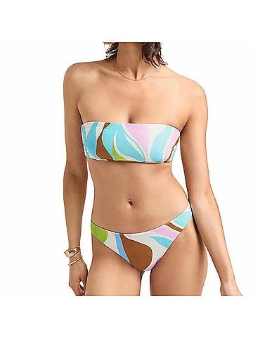 Vitamin A Thalia Full Bikini Bottom in Coast Colorblock (view 2)