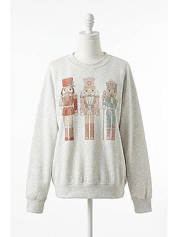 Ampersand Ave University Pullover Sweater in Holly Jolly (view 1)