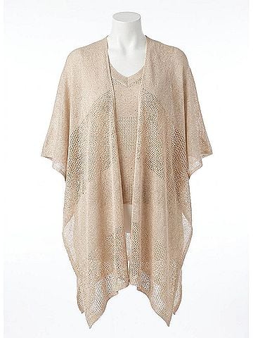 Lyssé Riva Mesh Sequin Shrug in Chablis Sequins (view 1)