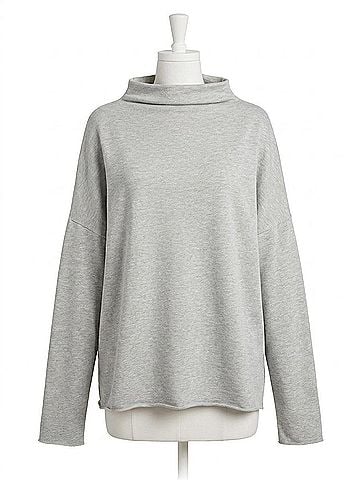 Michael Stars Laurel Mock Neck Top in Heather Grey (view 1)