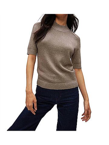 Michael Stars Sabel Metallic Sweater in Pewter (view 2)