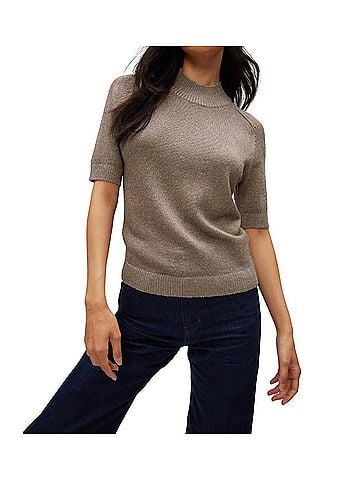 Michael Stars Sabel Metallic Sweater in Pewter (view 2)