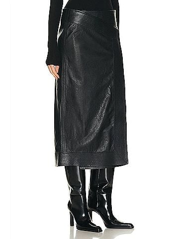 Johanna Ortiz Winter Scents Midi Skirt in Black (view 2)