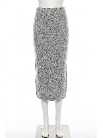 Mable Andrea Knit Midi Skirt in Grey (view 1)