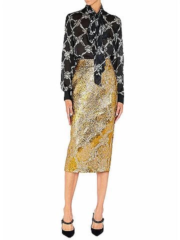 Mary Katrantzou Vargas Skirt in Plexus Metallic (view 1)