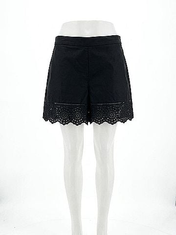 By Malene Birger Women's Crochet Trim Shorts in Black (view 1)