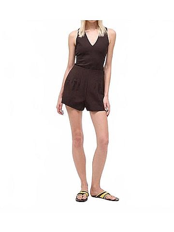 STAUD Magpie Shorts in Earth (view 2)