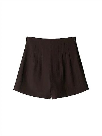 STAUD Magpie Shorts in Earth (view 1)