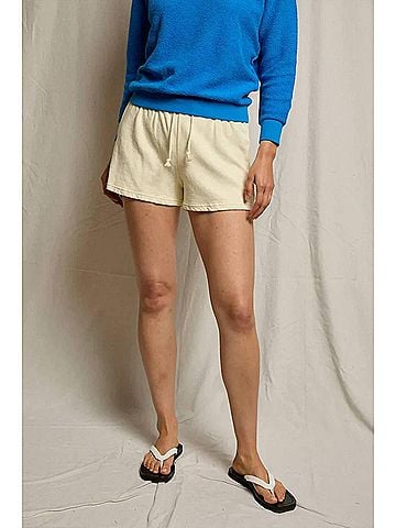 perfectwhitetee French Terry Sweat Shorts in Yellow (view 2)