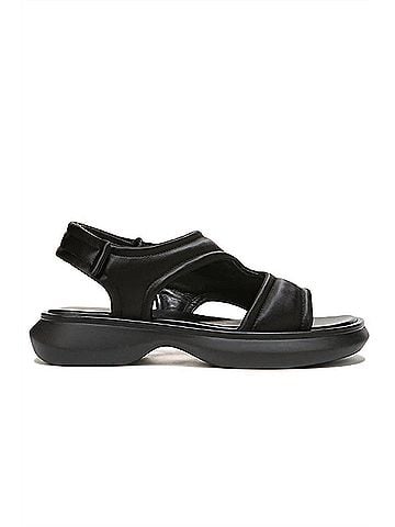 Vince. Women's Fresca Satin Sandal in Black (view 1)