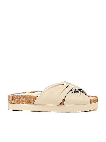 Vince. Women's Glo Leather Slide Sandal in Moonlight (view 1)