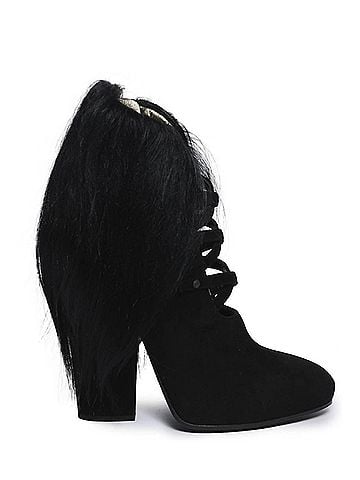 Bottega Veneta Women's Fur Heels in Black (view 1)