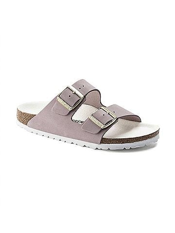 Birkenstock Women's Arizona Nubuck Leather Sandal in Lilac (view 1)