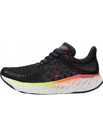 New Balance Women's Fresh Foam X 1080 V12 Running Shoes in Black/Pixel Green (view 2)