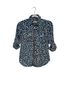 Michael Kors Animal Print Blue Black Button-Down Shirt Size S (petite) - photo 2