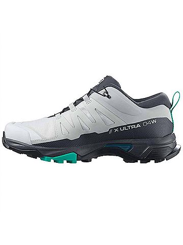 Salomon Women's X Ultra 4 Gore-Tex Hiking Shoe in Lunar Rock/Ebony/Mint Leaf (view 2)