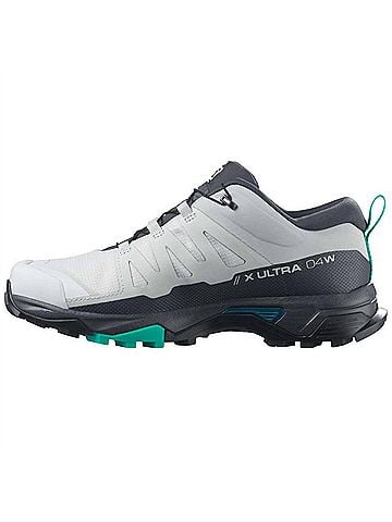 Salomon Women's X Ultra 4 Gore-Tex Hiking Shoe in Lunar Rock/Ebony/Mint Leaf (view 2)