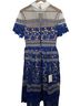 Self-Portrait 100% Polyester 100% Polyamide 100% Cotton 100% Viscose 15% Elastane Print Blue White Cocktail Dress Size 10 - photo 2