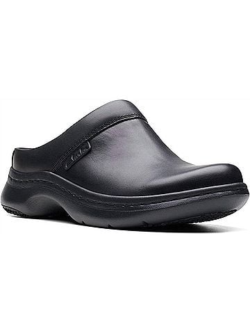 Clarks Women's Clarkspro Clog in Black Leather (view 1)