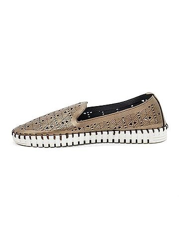 Eric Michael Women's Maria Slip On Loafers in Pewter Metallic (view 2)