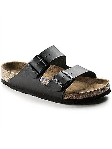 Birkenstock Women's Arizona Soft Footbed Sandal in Black Bf (view 2)
