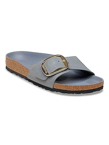 Birkenstock Women's Madrid Big Buckle Sandals in Basalt Gray (view 2)
