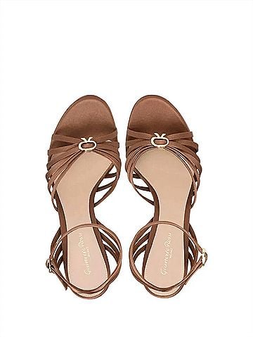 Gianvito Rossi Women's Strappy Block-Heel Sandals in Brown (view 2)