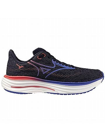 Mizuno Women's Wave Rider 29 Shoes in Odyssey Grey/Iris Bloom (view 1)