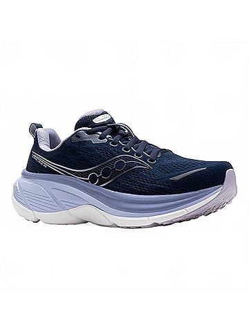 Saucony Women's Hurricane 25 Shoes in Navy/Aster (view 2)