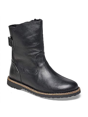 Birkenstock Women's Uppsala Shearling Leather Boot in Black (view 2)
