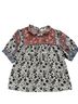 THML Floral Multi Color Short Sleeve Blouse Size M - photo 1