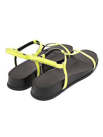 Camper Women's Atonika T-Strap Platform Sandals in Bright Yellow (view 2)