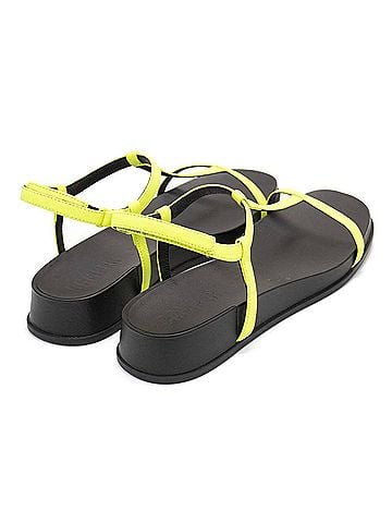 Camper Women's Atonika T-Strap Platform Sandals in Bright Yellow (view 2)