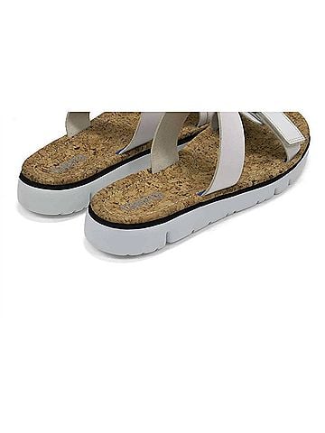 Camper Women's Oruga Slide Sandal in White (view 2)