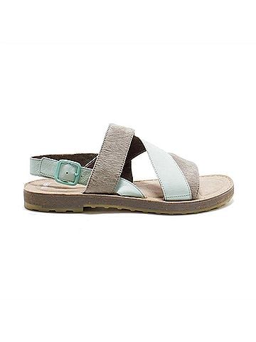 Camper Women's Pimpom Sandals in Grey/Silver/Navy Blue (view 1)